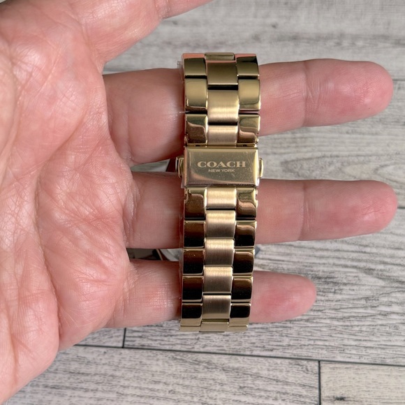 Coach Gold Women's Watch with Crystal White Face - Picture 6 of 10